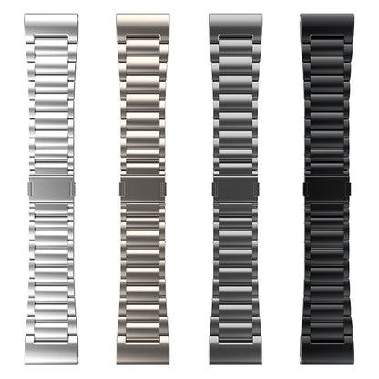 For Garmin Tactix 7 Pro / Fenix 7X 26mm Three-Bead Magnetic Buckle Metal Quick Release Watch Band(Black) by bashfashion