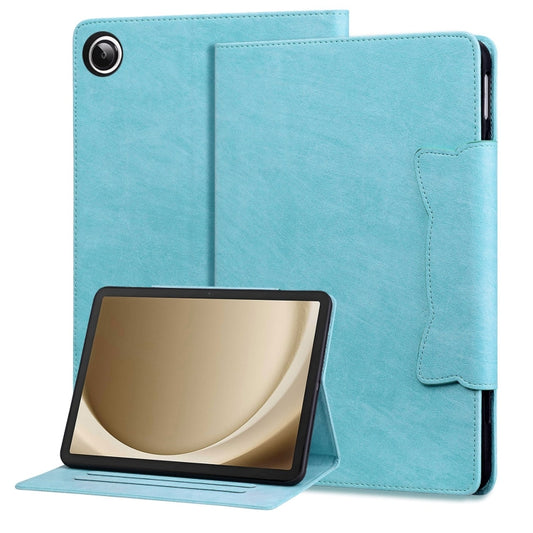 For Samsung Galaxy Tab A11 / A9 Cat Buckle Leather Tablet Case(Sky Blue) by bashfashion