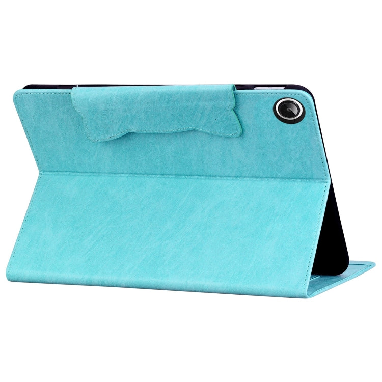 For Samsung Galaxy Tab A11 / A9 Cat Buckle Leather Tablet Case(Sky Blue) by bashfashion