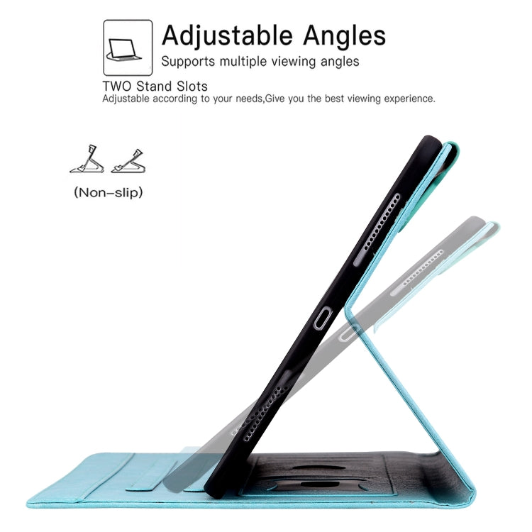 For Samsung Galaxy Tab A11 / A9 Cat Buckle Leather Tablet Case(Sky Blue) by bashfashion