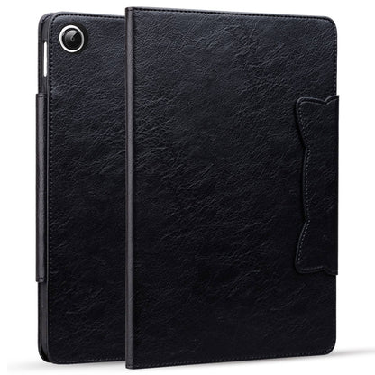 For Samsung Galaxy Tab A11 / A9 Cat Buckle Leather Tablet Case(Black) by bashfashion