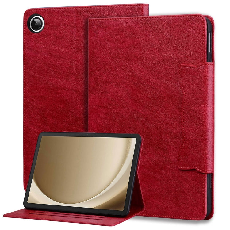 For Samsung Galaxy Tab A11 / A9 Cat Buckle Leather Tablet Case(Red) by bashfashion