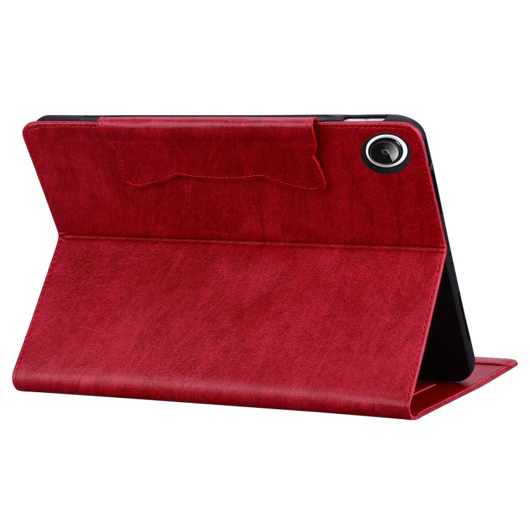 For Samsung Galaxy Tab A11 / A9 Cat Buckle Leather Tablet Case(Red) by bashfashion