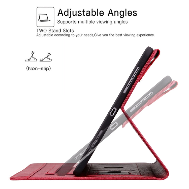 For Samsung Galaxy Tab A11 / A9 Cat Buckle Leather Tablet Case(Red) by bashfashion