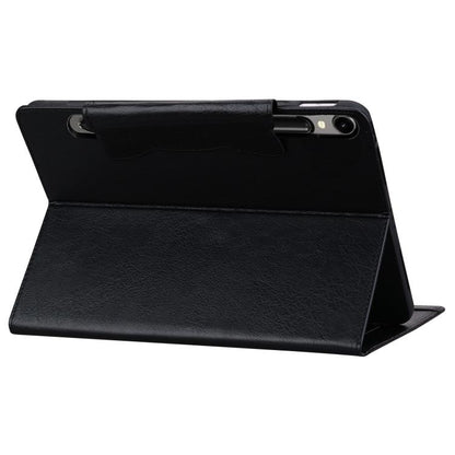 For Samsung Galaxy Tab S10 FE+ Cat Buckle Leather Tablet Case(Black) by bashfashion