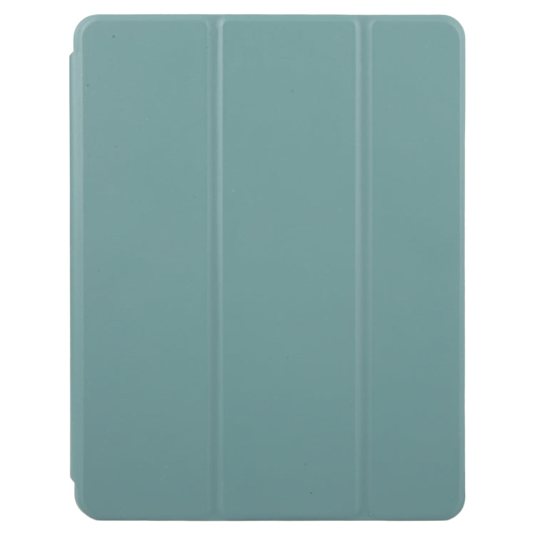 For iPad Pro 11 2022 / 2021 / 2020 GEBEI Acrylic TPU 3-folding Rotating Smart Tablet Leather Case withh Pen Slot(Dark Green) by GEBEI