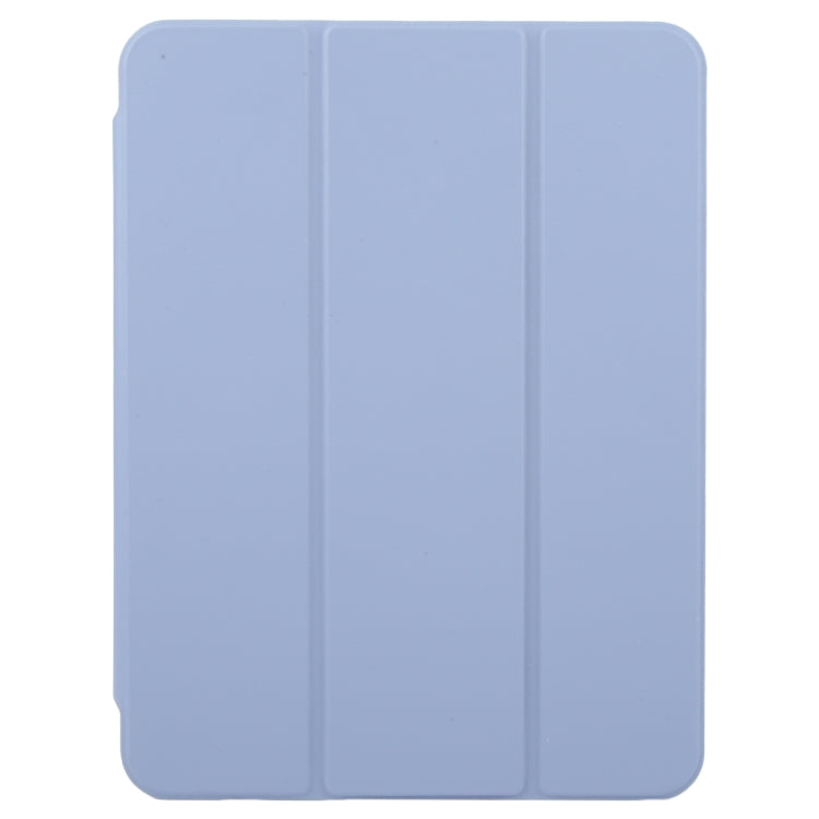 For iPad Air 13 2025 / 2024 GEBEI Acrylic TPU 3-folding Rotating Smart Tablet Leather Case withh Pen Slot(Light Purple) by GEBEI