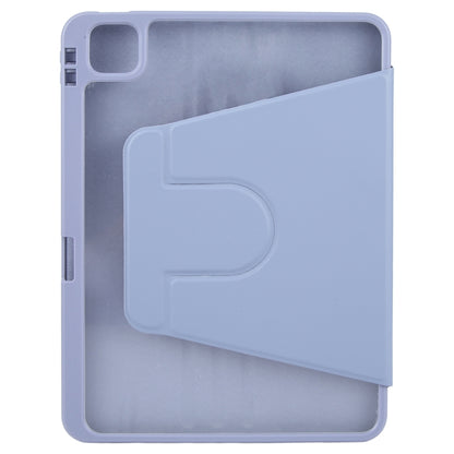 For iPad Air 13 2025 / 2024 GEBEI Acrylic TPU 3-folding Rotating Smart Tablet Leather Case withh Pen Slot(Light Purple) by GEBEI