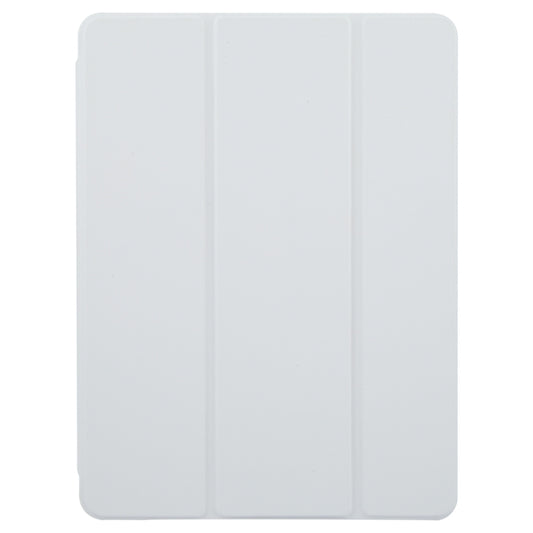 For iPad Pro 12.9 2022 / 2021 / 2020 GEBEI Acrylic TPU 3-folding Rotating Smart Tablet Leather Case withh Pen Slot(Grey) by GEBEI