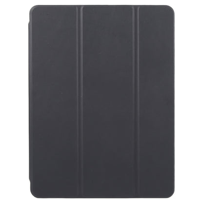For iPad Pro 12.9 2022 / 2021 / 2020 GEBEI Acrylic TPU 3-folding Rotating Smart Tablet Leather Case withh Pen Slot(Black) by GEBEI