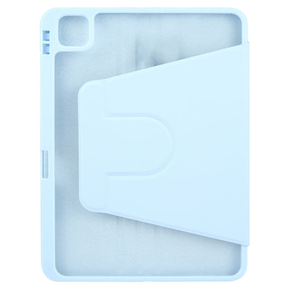 For iPad Pro 13 2025 / 2024 GEBEI Acrylic TPU 3-folding Rotating Smart Tablet Leather Case withh Pen Slot(Sky Blue) by GEBEI