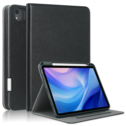 For iPad Air 11 2025 / 2024 Front Stand Smart TPU Leather Tablet Case(Black) by bashfashion