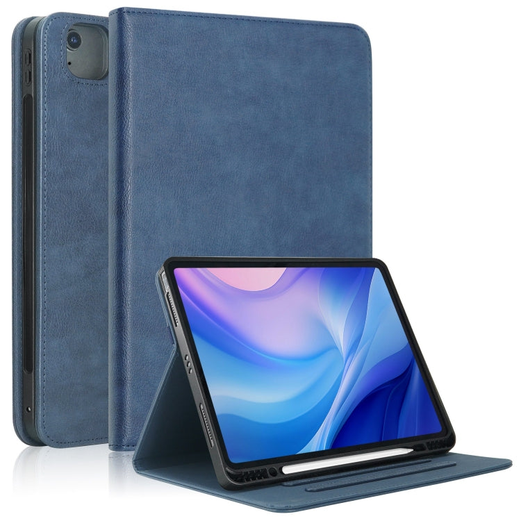 For iPad Air 13 2025 / 2024 Front Stand Smart TPU Leather Tablet Case(Dark Blue) by bashfashion