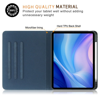 For iPad Pro 11 2025 / 2024 Front Stand Smart TPU Leather Tablet Case(Dark Blue) by bashfashion