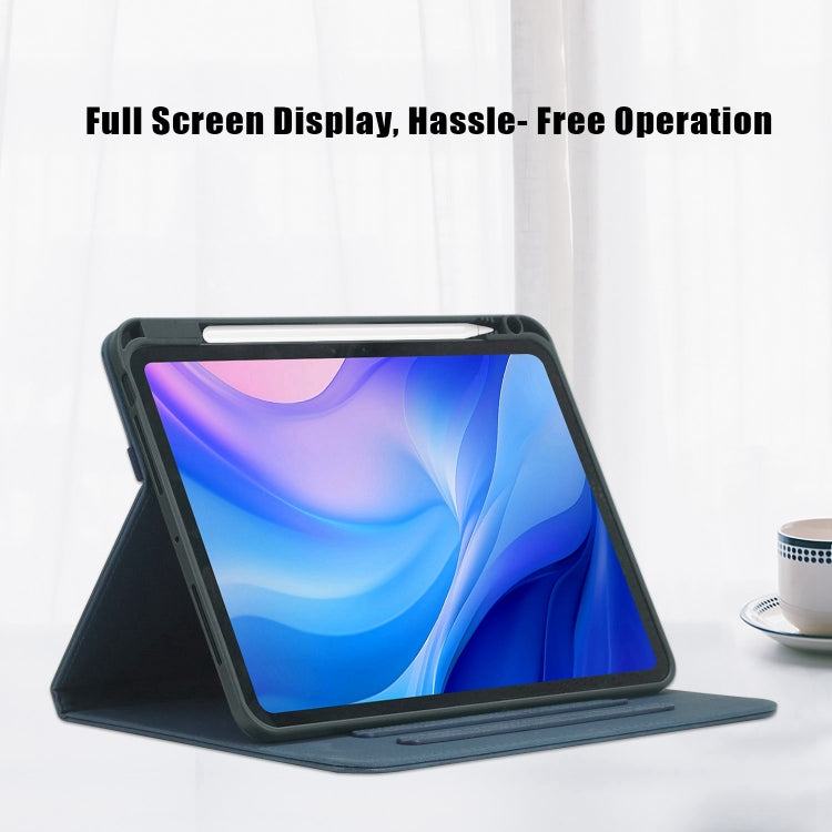 For iPad Pro 11 2025 / 2024 Front Stand Smart TPU Leather Tablet Case(Dark Blue) by bashfashion