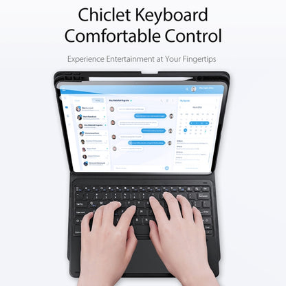 For iPad Pro 13 2024 DUX DUCIS TK Series Wireless Bluetooth Keyboard Tablet Protective Case(Black) by DUX DUCIS