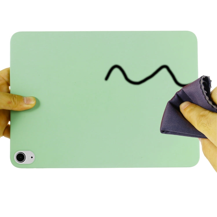 For iPad Air 13 2025 / 2024 Pure Color Liquid Silicone Shockproof Tablet Case(Green) by bashfashion