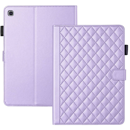 For Samsung Galaxy Tab S6 Lite 2024 Rhombus Lattice Leather Tablet Case(Purple) by bashfashion