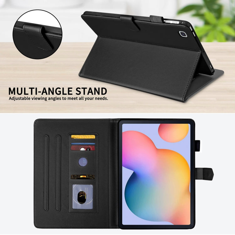 For Samsung Galaxy Tab S6 Lite 2024 Rhombus Lattice Leather Tablet Case(Black) by bashfashion