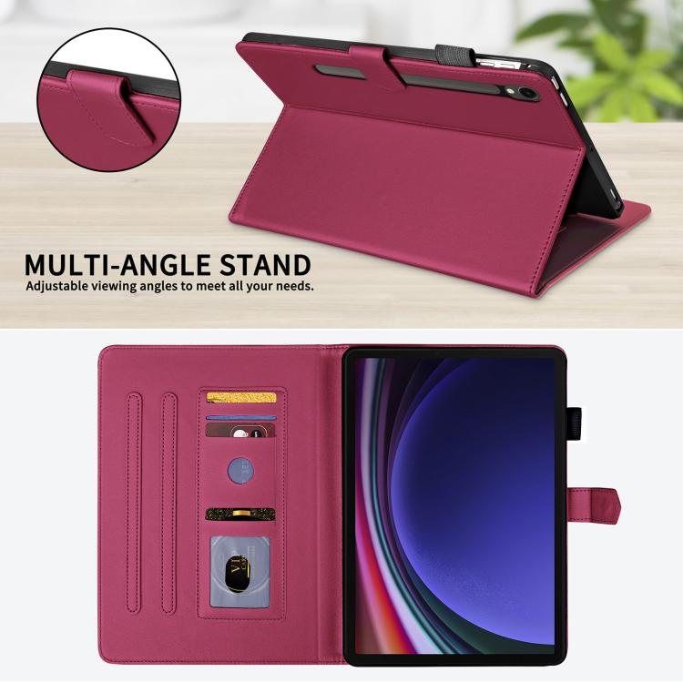 For Samsung Galaxy Tab S10 FE+ Rhombus Lattice Leather Tablet Case(Red) by bashfashion