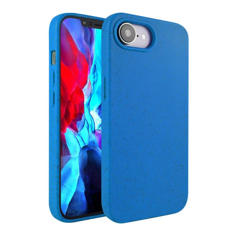 For iPhone 16e Wheat Straw TPU Phone Case(Blue) by bashfashion