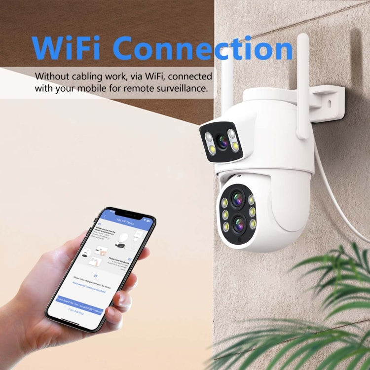 ESCAM QF500 5+5MP Motion Detection WiFi Intelligent 10X Optical Zoom Camera(AU Plug) by ESCAM
