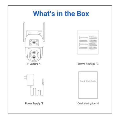 ESCAM QF500 5+5MP Motion Detection WiFi Intelligent 10X Optical Zoom Camera(UK Plug) by ESCAM