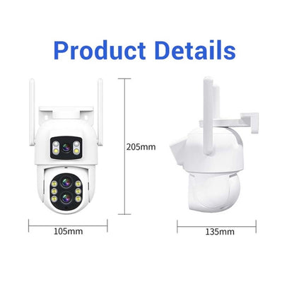 ESCAM QF500 5+5MP Motion Detection WiFi Intelligent 10X Optical Zoom Camera(EU Plug) by ESCAM
