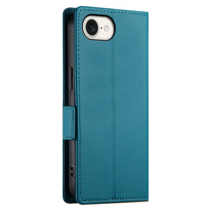 For iPhone 16e Side Buckle Magnetic Frosted Leather Phone Case(Blue) by bashfashion