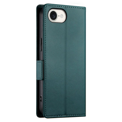 For iPhone 16e Side Buckle Magnetic Frosted Leather Phone Case(Dark Green) by bashfashion