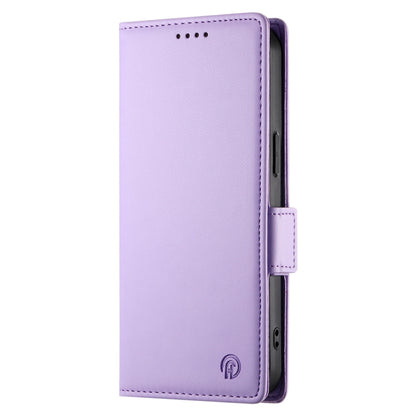 For iPhone 16e Side Buckle Magnetic Frosted Leather Phone Case(Purple) by bashfashion