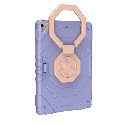 For iPad 10.2 2021 / 2020 / 2019 Spider Turntable Handle Stress Relief Tablet Case(Purple Gold) by bashfashion