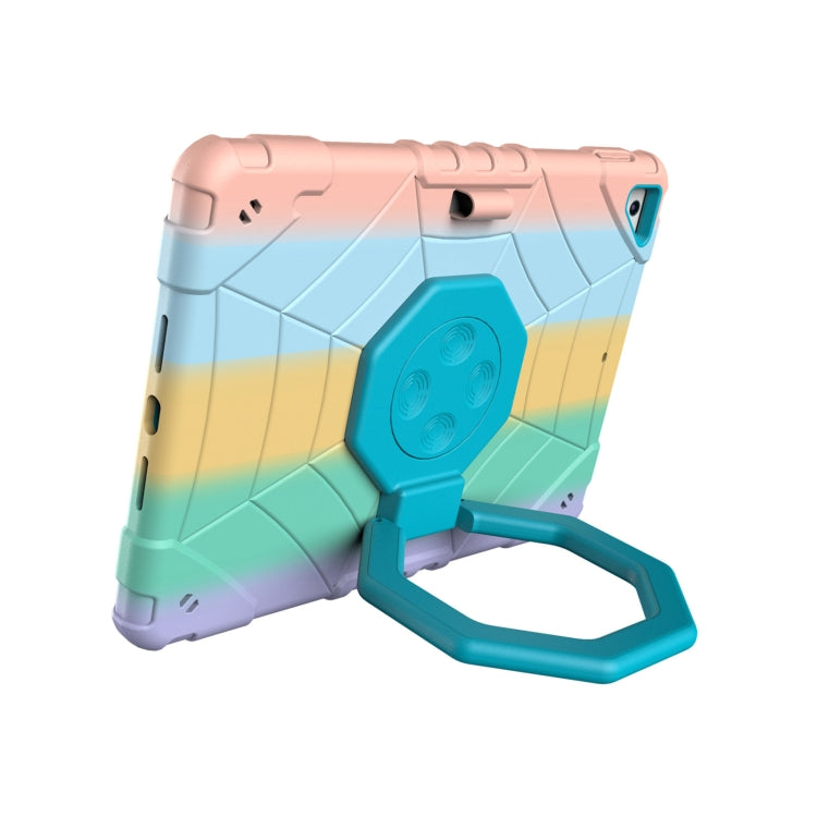 For iPad 9.7 2018 / Air / Air 2 Spider Turntable Handle Stress Relief Tablet Case(Gradient Color Blue) by bashfashion