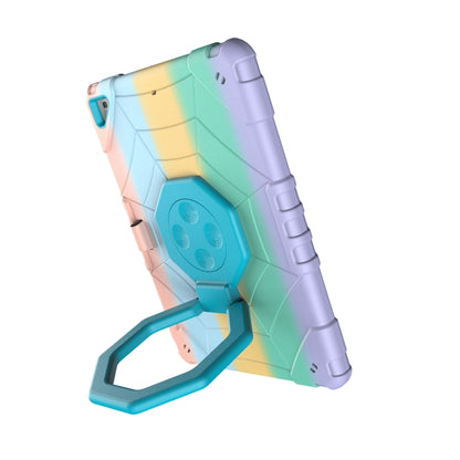 For iPad 9.7 2018 / Air / Air 2 Spider Turntable Handle Stress Relief Tablet Case(Gradient Color Blue) by bashfashion