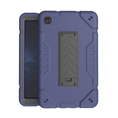 For Samsung Galaxy Tab A7 Lite Armor Holder Silicone Hybrid PC Tablet Case(Navy Blue Black) by bashfashion