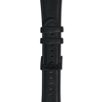 For Apple Watch Series 8 45mm Oil Wax Genuine Leather Watch Band(Black) by bashfashion