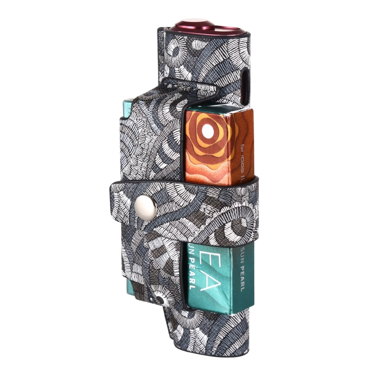 For IQOS ILUMA i ONE Electronic Cigarette Cashew Flower Portable PU Storage Bag(Black) by bashfashion