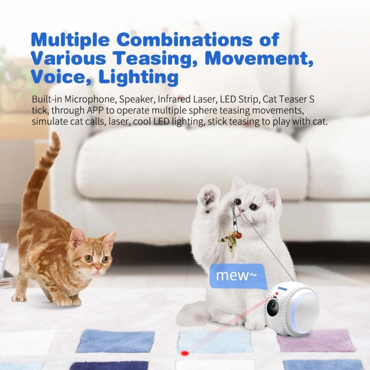 ESCAM QF011 2MP Smart Pet Robot Camera with Night Vision & APP Remote Control(EU Plug) by ESCAM