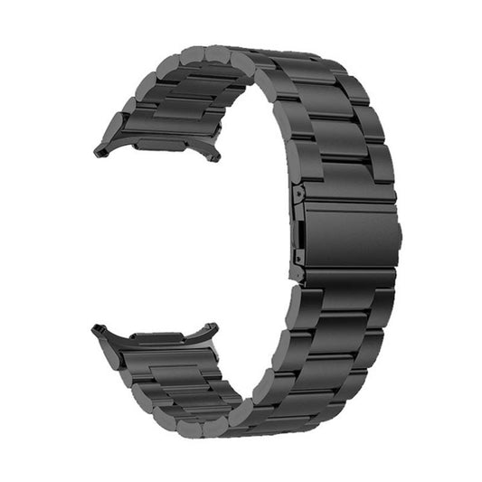 For Samsung Galaxy Watch Ultra 47mm / Ultra 2025 Three Beads Steel Watch Band(Black) by bashfashion