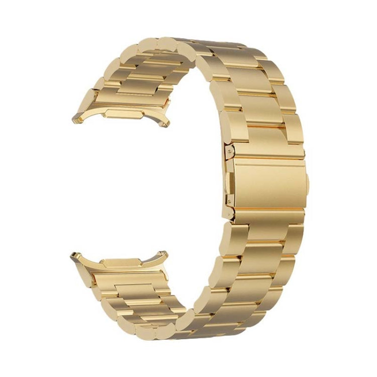 For Samsung Galaxy Watch Ultra 47mm / Ultra 2025 Three Beads Steel Watch Band(Gold) by bashfashion