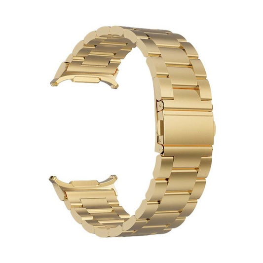 For Samsung Galaxy Watch Ultra 47mm / Ultra 2025 Three Beads Steel Watch Band(Gold) by bashfashion