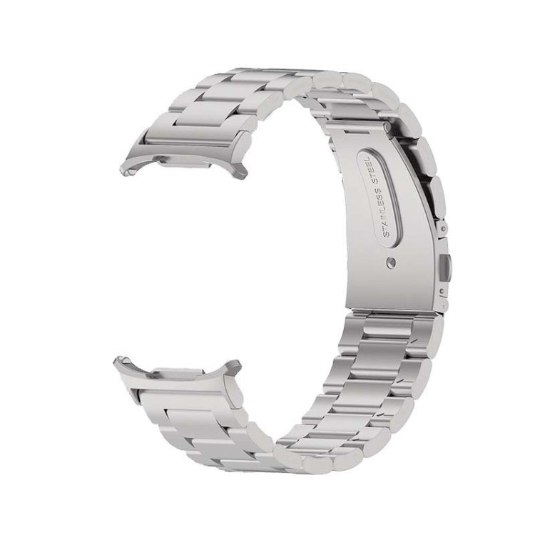 For Samsung Galaxy Watch Ultra 47mm / Ultra 2025 Three Beads Steel Watch Band(Silver) by bashfashion