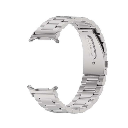 For Samsung Galaxy Watch Ultra 47mm / Ultra 2025 Three Beads Steel Watch Band(Silver) by bashfashion