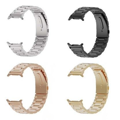 For Samsung Galaxy Watch Ultra 47mm / Ultra 2025 Three Beads Steel Watch Band(Gold) by bashfashion