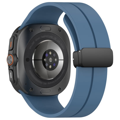 For Samsung Galaxy Watch Ultra 47mm / Ultra 2025 Magnetic Folding Buckle Silicone Watch Band(Blue) by bashfashion