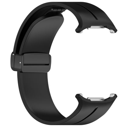 For Samsung Galaxy Watch Ultra 47mm / Ultra 2025 Magnetic Folding Buckle Silicone Watch Band(Black) by bashfashion