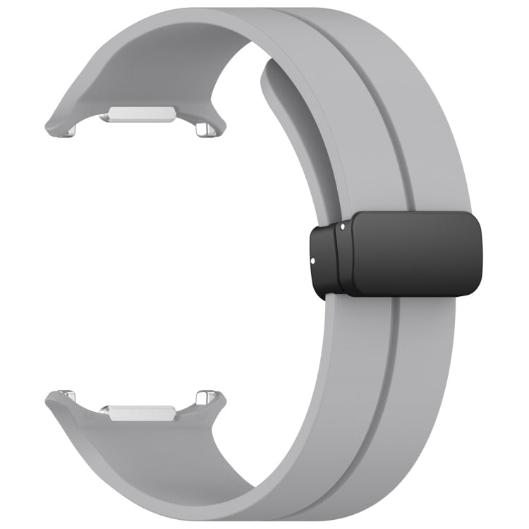 For Samsung Galaxy Watch Ultra 47mm / Ultra 2025 Magnetic Folding Buckle Silicone Watch Band(Grey) by bashfashion