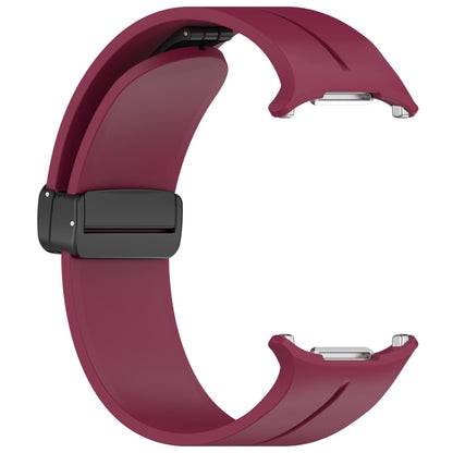 For Samsung Galaxy Watch Ultra 47mm / Ultra 2025 Magnetic Folding Buckle Silicone Watch Band(Wine Red) by bashfashion