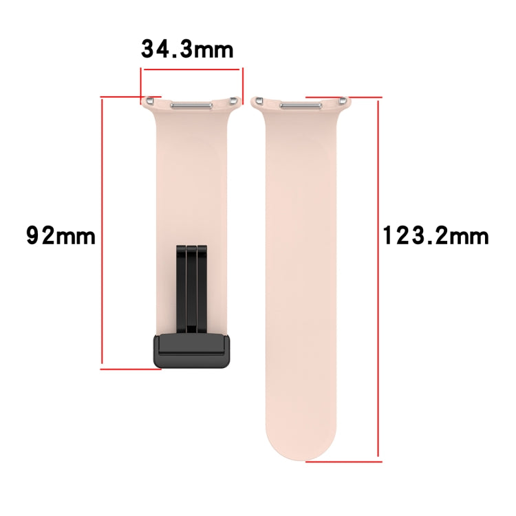 For Samsung Galaxy Watch Ultra 47mm / Ultra 2025 Magnetic Folding Buckle Silicone Watch Band(Pink) by bashfashion