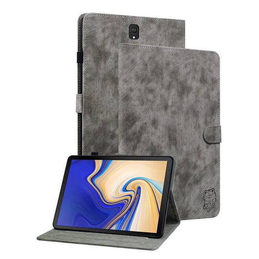 For Samsung Galaxy Tab S4 10.5 SM-T830 Tiger Pattern Flip Leather Tablet Case(Grey) by bashfashion